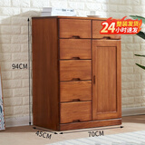 冯派 餐边柜实木简约多功能储物柜  厨房柜 小户型中式厨房收纳柜子 单门六斗柜（70*45*94）