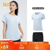 361°跑步运动套装女士夏季衣服新款休闲短袖短裤两件套662414001H-5