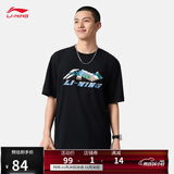 李宁吸湿排汗凉感圆领T恤男2025新款舒适百搭运动短袖文化衫AHSV369