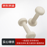 京东京造 彩色浸塑哑铃 男士女士儿童家用小哑铃 纯铁健身器材1.5KG两只装