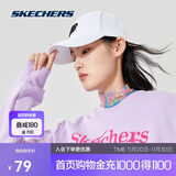 斯凯奇休闲情侣遮阳鸭舌帽男女同款时尚防晒帽运动棒球帽百搭休闲