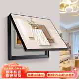 墨派（Mopai）电表箱装饰画免打孔现代简约轻奢配电箱推拉式遮挡画网络线挂画 艺术之花 液压55*45 遮盖电表箱45长x35高