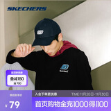 斯凯奇休闲情侣遮阳鸭舌帽男女同款时尚防晒帽运动棒球帽百搭休闲