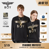 BOY LONDON【经典款】秋季情侣款上衣休闲百搭潮牌纯棉卫衣N03909 黑色 经典款 S