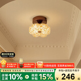 摩灯会过道吸顶灯奶油花朵玄关入户灯衣帽间2025新款现代法式中山灯具 花瓣款【支持小爱同学】