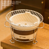 豪祥（HAOXIANG）侧把壶陶瓷奶茶罐罐冬天围炉煮茶具家用庭院木炭烧烤明火冲泡茶器 小号碳炉+烤网+铁架0.001ml