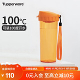 特百惠（Tupperware）茶韵500ML塑料杯男女士学生夏季运动水杯子户外便携大容量 橘花橙