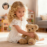 柏文熊小熊森尼毛绒玩具泰迪熊公仔坐姿小号抱抱熊玩偶儿童布娃圣诞礼物