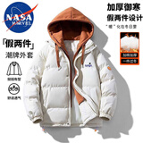 NASA MARVEL棉服男棉衣冬季连帽外套加厚保暖面包服运动百搭情侣装棉袄子