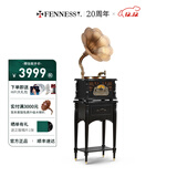 梵尼诗欧式复古25X留声机黑胶唱片机客厅音响老式电唱机蓝牙音箱 HIFI升级版-黑色（铜喇叭）