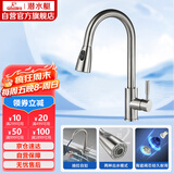 潜水艇（Submarine）L3049抽拉水龙头单孔冷热菜盆龙头双档出水 不锈钢拉丝菜盆龙头