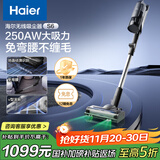 海尔（Haier）无线长续航吸尘器LED智能屏显真空绿光显尘吸尘除螨防缠绕家用手持大吸力可壁挂HSC-S601D