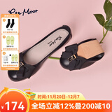 reemoor睿慕平底鞋2025秋冬新款平跟网红软底上班单鞋小香风 黑色 38