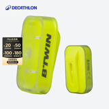 迪卡侬自行车灯前尾灯CLIP夜骑USB充电警示灯头灯青蛙灯OVB2 CL500前-后 USB骑行LED灯 黄色(单个)