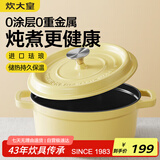 炊大皇珐琅锅铸铁锅家用炖锅砂锅汤锅焖烧锅电磁炉燃气煮锅24cm