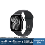 Apple/苹果 Watch S11 智能手表GPS款42毫米亮黑色铝金属表壳黑色运动型表带M/L MEUA4CH/B