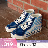 VANS范斯官方 SK8-Hi克莱因蓝棋盘格安纳海姆元气卡通风板鞋 蓝色/蓝白棋盘格 38