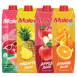 Malee玛丽泰国进口果汁饮料  橙汁苹果汁菠萝汁荔枝复合混合大瓶1L*4瓶