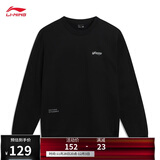 李宁圆领套头卫衣男女同款25秋冬季加绒保暖无帽潮流运动上衣AWDVC65