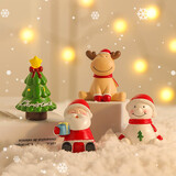 杞乐圣诞节礼物桌面小摆件送女生男友闺蜜平安夜圣诞树老人工位装饰品 圣诞礼物四件套