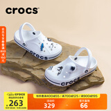 卡骆驰洞洞鞋贝雅卡骆班轻便耐磨一脚蹬休闲鞋|205089 白/深蓝-126 45 (290mm)