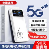 小亿【0套路0月租 先试用不满意退】2026款随身wifi无限流量10000毫安充电宝二合一全网通移动wifi随身 新款5Ghz【专业版WiFi6】提速3999%