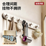 八海鸟吸盘挂钩一排吸盘门后挂钩入户门后挂衣架免打孔强力承重浴室挂钩