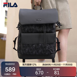 FILA 斐乐官方【黑武士】男士背包2025时尚休闲双肩包书包大容量电脑