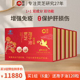 粤微牌灵芝孢子油软胶囊增强免疫力探病礼品送礼高含量护肝中老年 孢子油60粒*6盒【季度量】