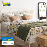 宜家（IKEA）STRANDLUMMER斯丹鲁默被套枕套床上用品夏季床单三件套 四件套-床单款 灰绿1.8m床