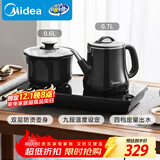 美的（Midea）自动上水电水壶煮茶器0.7L电茶炉茶台电热水壶烧水壶养生套装消毒茶具304不锈钢盘自动断电C13X