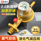 海立新国标家用0.6液化气减压阀煤气罐灶防爆管漏气铜低压安全阀RJ256