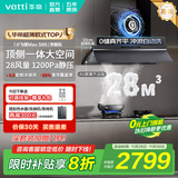 华帝（VATTI）油烟机【小飞碟Max S66】官方补贴20%抽吸油烟机灶具套装超薄平嵌欧式顶侧一体28变频大吸力自清洁 单烟机丨i11S66 高端旗舰/28大风量 天然气【补贴咨询客服领取】