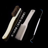 山中玉 文玩刷子 保养工具包浆打底猪鬃纳米刷防滑握把核桃金刚菩提通用 工具1【猪鬃刷+双头钩针】