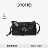 个乐黑石包经典大容量植鞣绵羊皮单肩斜挎通勤软包男女款礼物 黑石M（银标）