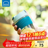 乐扣乐扣（LOCK&LOCK）咖啡杯耐热玻璃水杯子男女学生便携式双饮吸管杯随手杯350ML绿色