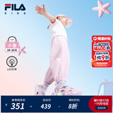 FILA斐乐儿童童鞋水母凉鞋2025年夏季新款男女小童魔术贴闪灯鞋 朴雾嫩粉/木槿紫-SP 30