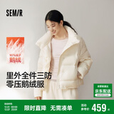 森马（Semir）陈都灵|90%鹅绒短款羽绒服女25年冬显瘦龟背三防外套109725113005