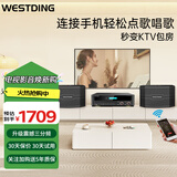 威斯汀（WESTDING）118家庭ktv音响套装点歌机一体KTV唱歌全套设备卡拉OK影院家用智能语音点唱音箱 V02:【五单元】进阶款-10吋三分频