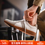 马登工装经典复古德训鞋男低帮休闲鞋潮流运动训练小白鞋平底男士板鞋 灰色 【通勤百搭/夏季阿甘男鞋】 41 (255mm) 男码
