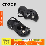 CROCS卡骆驰厚底云朵洞洞鞋时尚百搭户外沙滩鞋女鞋|206750 黑色-001(含智必星) 35 (220mm)