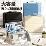 舒星可站立笔袋文具盒高颜值ins风初高中文具袋铅笔盒小学生大容量男女孩铅笔袋磁吸立式多功能学习品
