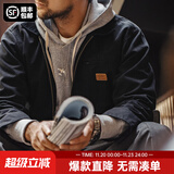 马登工装底特律猎装夹克男美式复古J001巴恩风翻领谷仓外套秋季新款 黑色 【男士休闲外套/高级感痞帅】 L