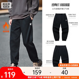 安踏加绒运动长裤卫裤男士KT系列冬季针织宽松休闲收口束脚裤子男