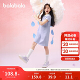 巴拉巴拉女童裙子儿童连衣裙2025夏装中大童洋气撞色Polo裙208225111011