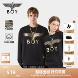 BOY LONDON【经典款】秋季情侣款上衣休闲百搭潮牌纯棉卫衣N03909 黑色 经典款 S
