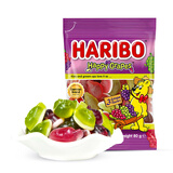 哈瑞宝（Haribo）葡萄果汁软糖80g 土耳其进口 儿童零食糖果 橡皮糖QQ糖 喜糖