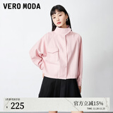 VEROMODA【多色工装风外套系列】夹克外套女新款简约通勤美拉德穿搭 单口袋款-嫩粉色 160/80A/S