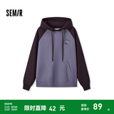 森马（Semir）[商场同款]中国国家地理系列卫衣女图案2024新款加绒宽松冬装 紫色调00377 L
