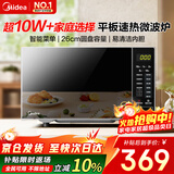 美的（Midea）微波炉20L大容量平板易清洁内胆智能菜单高效速热  一键解冻杀菌除味宝宝菜单国家补贴 M22J